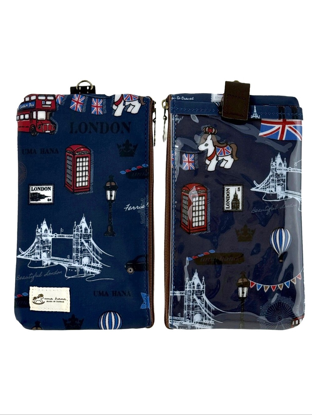 Waterproof London Phone Case Pouch W/ Neck Strap